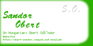 sandor obert business card